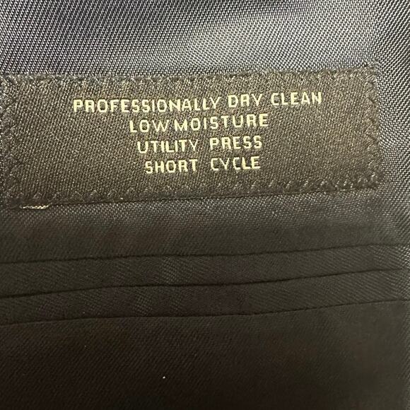 Jos. A Bank Tan and Blue Houndstooth Silk Wool Classic Blazer Size 44R - Picture 7 of 9